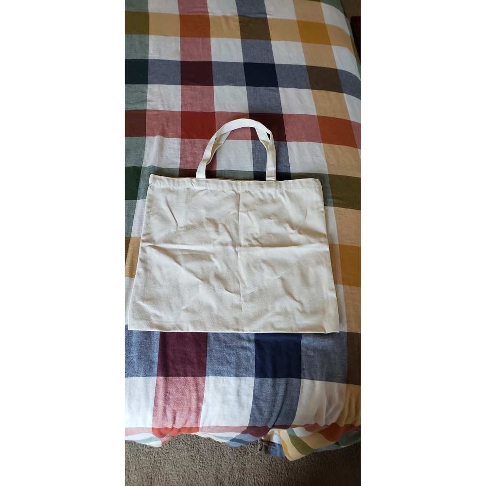 Carpe Canvas Tote Bag Cream Graphic Print Reusable Shopper Shoulder Bag - Picture 2 of 3